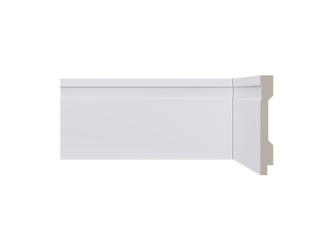 Rodapé de Poliestireno 10cm x 13mm x 240cm Santa Luzia Linha Lev com friso
