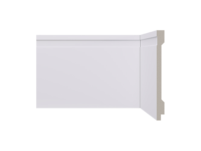 Rodapé de Poliestireno 5cm x 8mm x 240cm Santa Luzia Linha Lev com friso