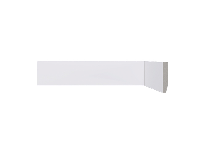 Rodapé de Poliestireno 5cm x 8mm x 240cm Santa Luzia Linha Lev Liso