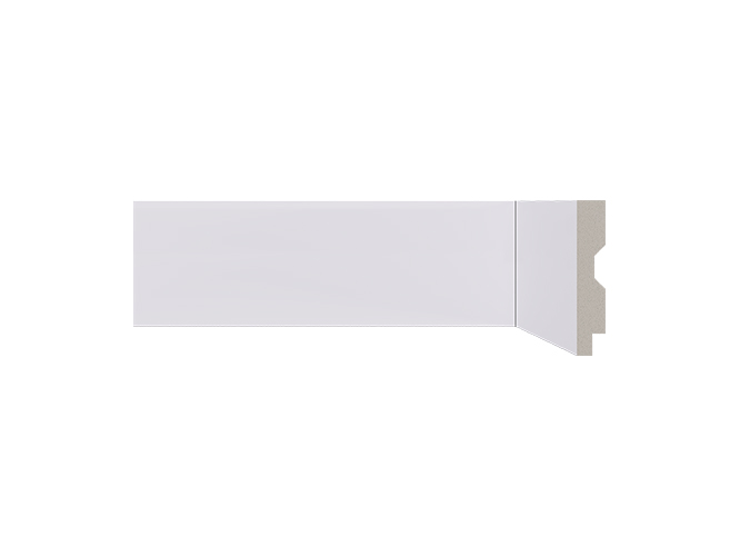 Rodapé de Poliestireno Luzia 7cm x 13mm x 240cm Santa Luzia Linha Lev com friso